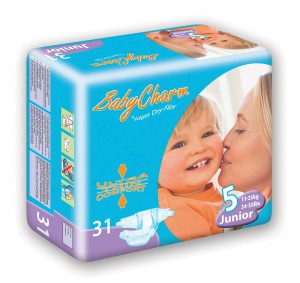 BabyCharm Super Dry Flex Windeln, Junior 11-25 kg, 31 Stk.